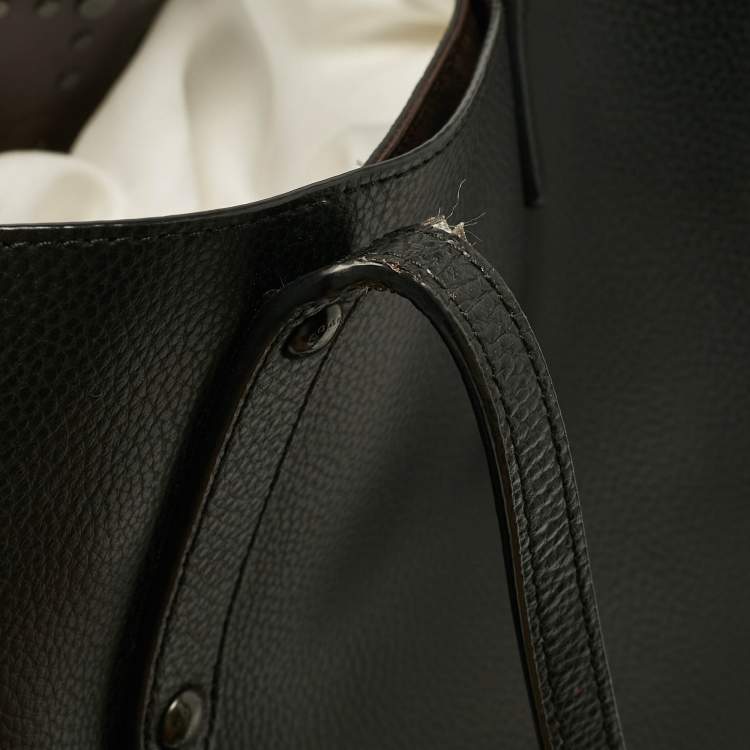 Pre Owned Coach Black Leather Upcrafted Market Tote