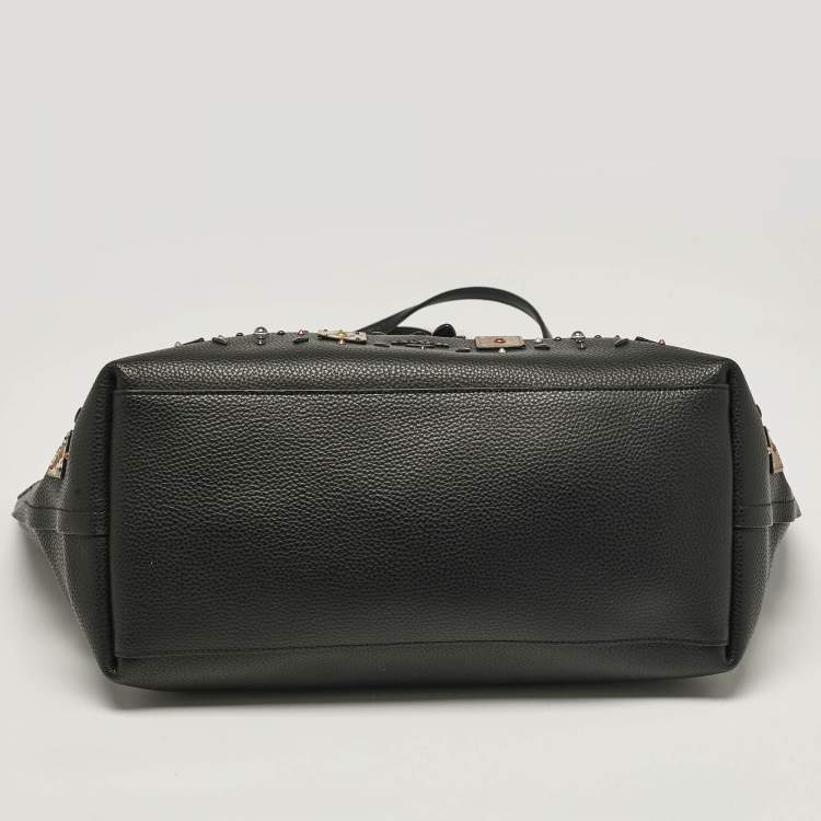 Pre Owned Coach Black Leather Upcrafted Market Tote