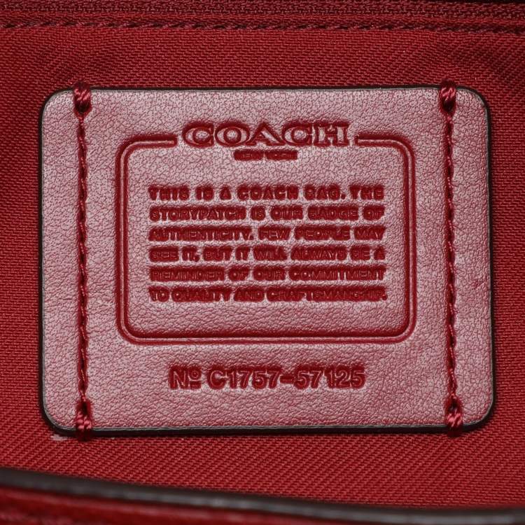 Pre Owned Coach Red Leather Edie Shoulder Bag