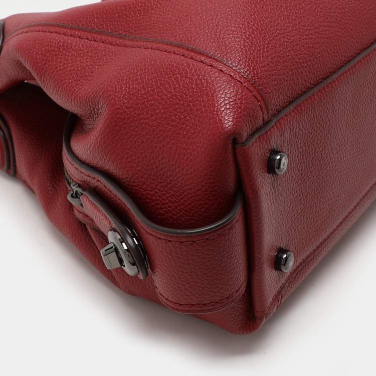 Pre Owned Coach Red Leather Edie Shoulder Bag