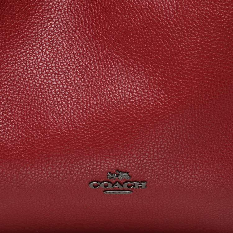 Pre Owned Coach Red Leather Edie Shoulder Bag
