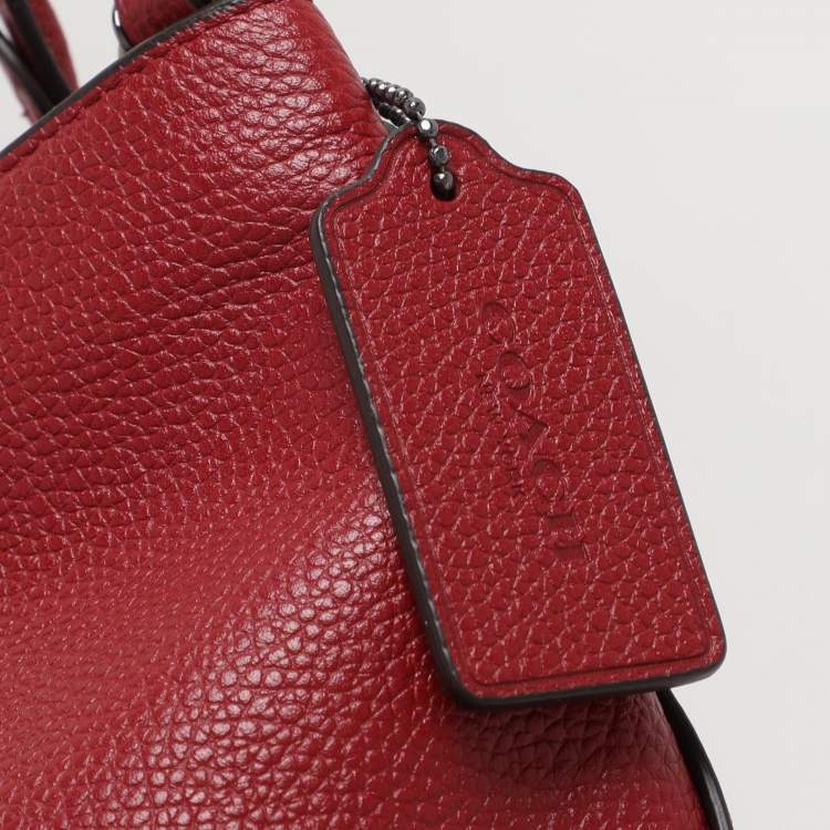 Pre Owned Coach Red Leather Edie Shoulder Bag