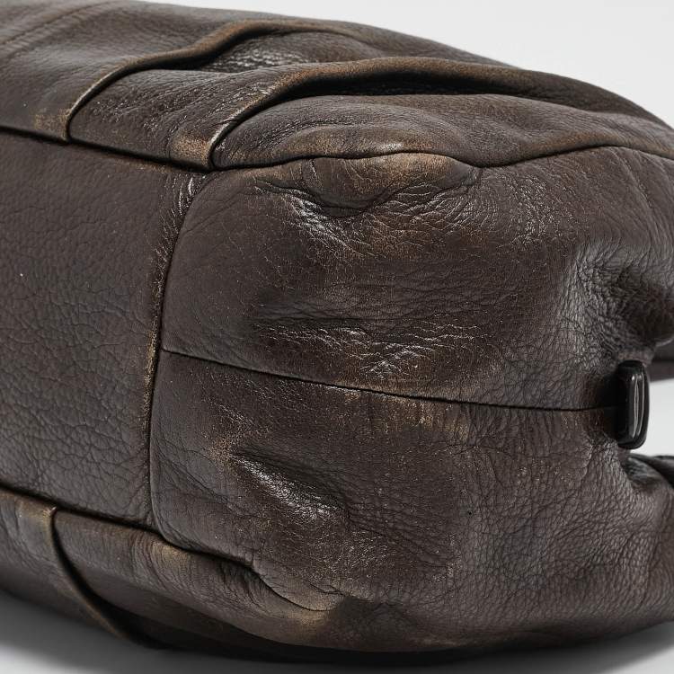 Pre Owned Coach Dark Brown Leather Madison Hobo