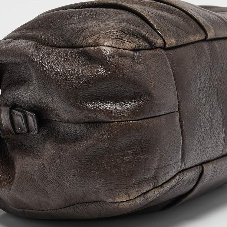 Pre Owned Coach Dark Brown Leather Madison Hobo