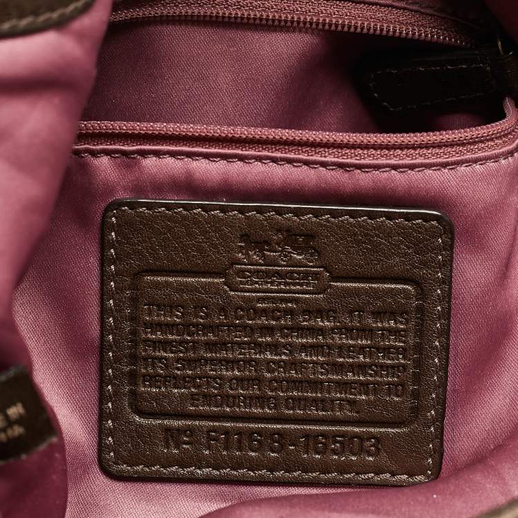Pre Owned Coach Dark Brown Leather Madison Hobo