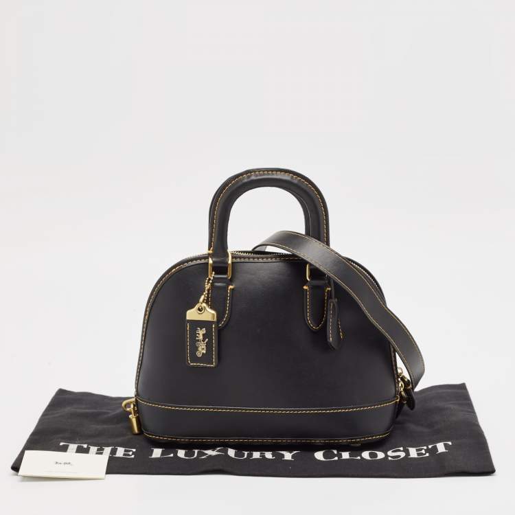 Pre Owned Coach Black Leather Revel Satchel