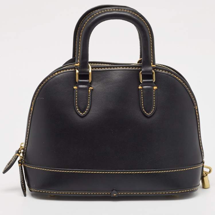 Pre Owned Coach Black Leather Revel Satchel