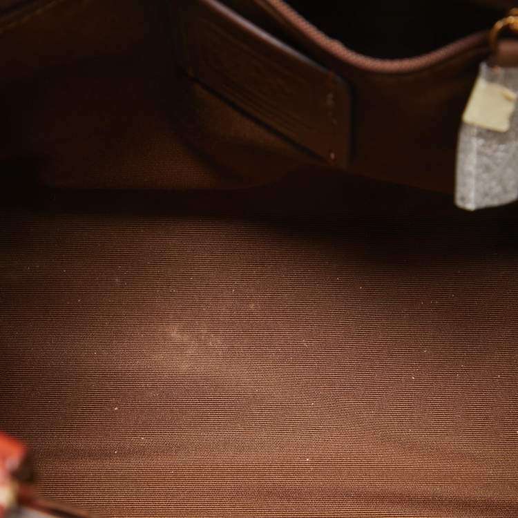 مملوكة مسبقًا Coach x Peanuts Khaki/Woody Red Snoopy Woodstock Print Coated Canvas Dempsey Carryall Bag
