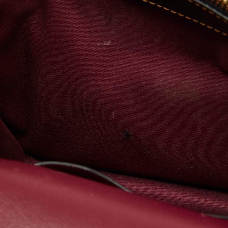 Pre Owned Coach Beige/Black Signature Coated Canvas and Leather Riley 22 Top Handle Bag