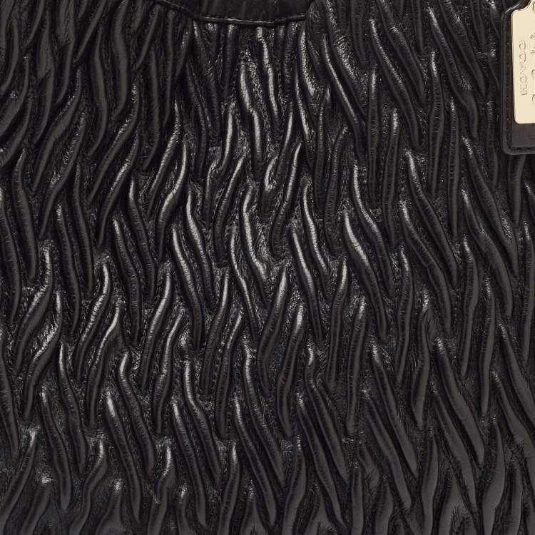 Pre Owned Coach Black Gathered Twist Leather Madison Phoebe Shoulder Bag