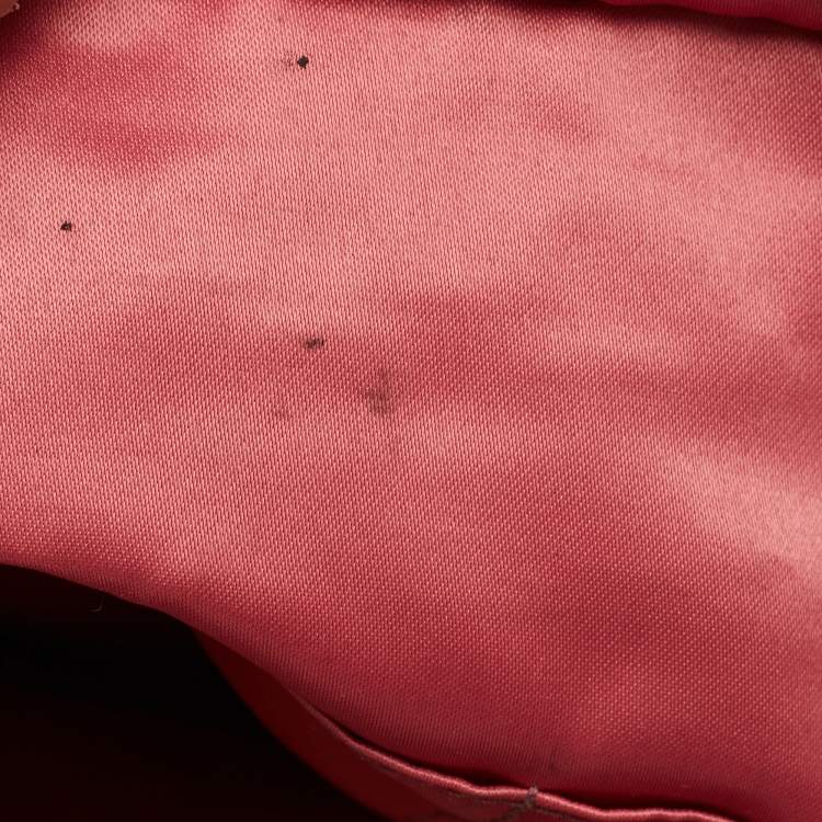 Pre Owned Coach Multicolor Op Art Satin and Leather Side Pocket Tote