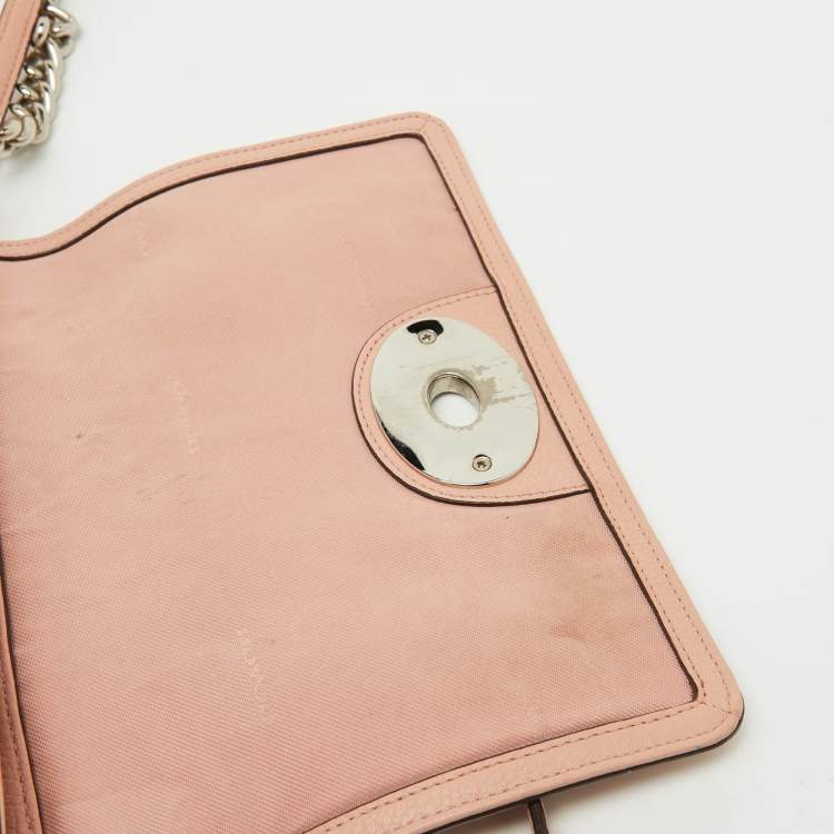 Pre Owned Coach Light Pink Leather Crosstown Flap Shoulder Bag