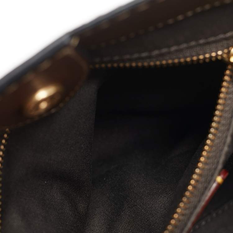 Pre Owned Coach Dark Brown Signature Canvas and Leather Field 22 Tote