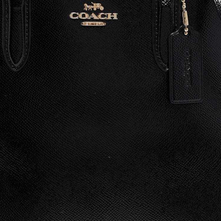 Pre Owned Coach Black Patent Leather Quinn Dome Bag