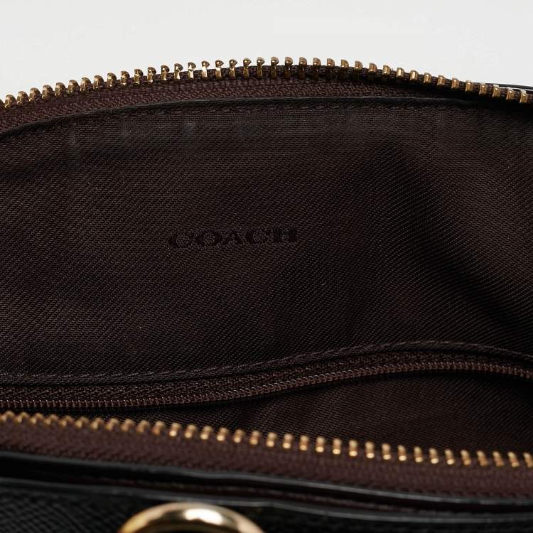 Pre Owned Coach Black Patent Leather Quinn Dome Bag