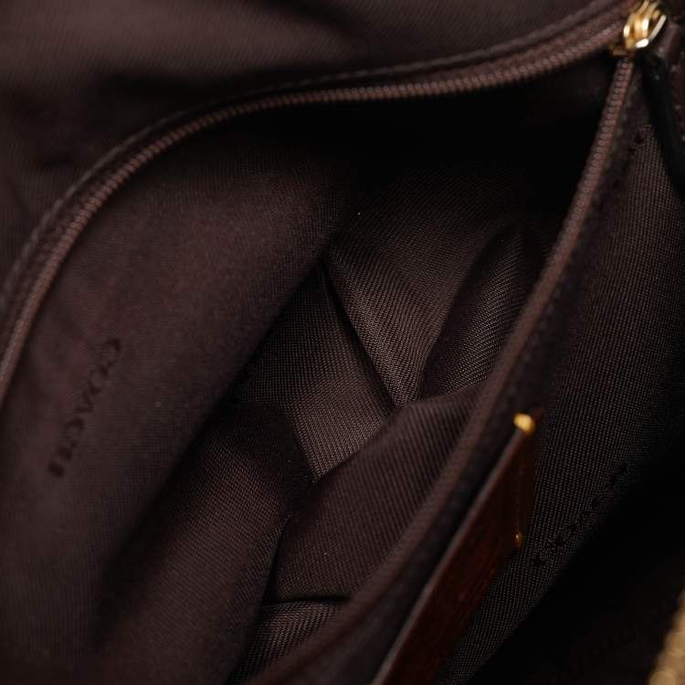 Pre Owned Coach Black Patent Leather Quinn Dome Bag