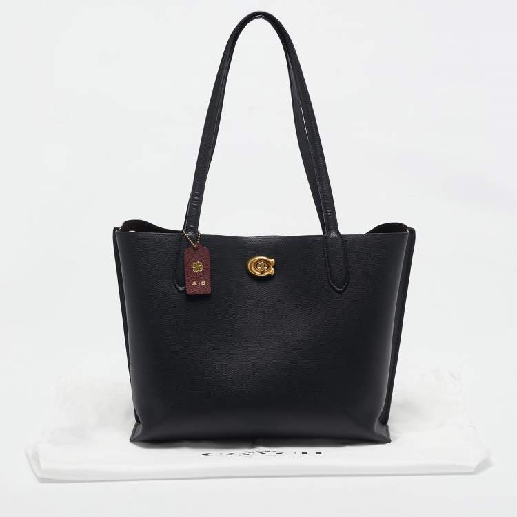 Pre Owned Coach Black Leather Willow Tote