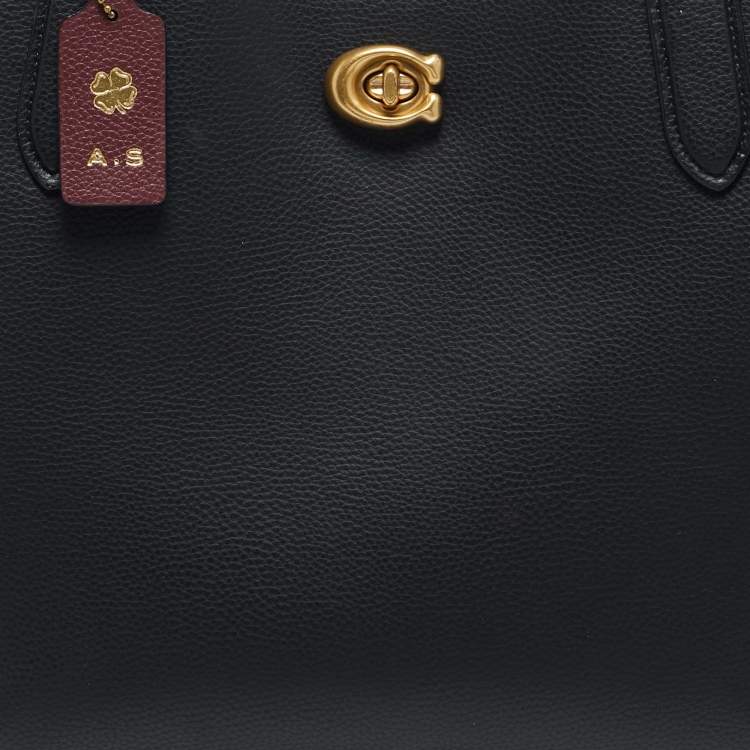 Pre Owned Coach Black Leather Willow Tote