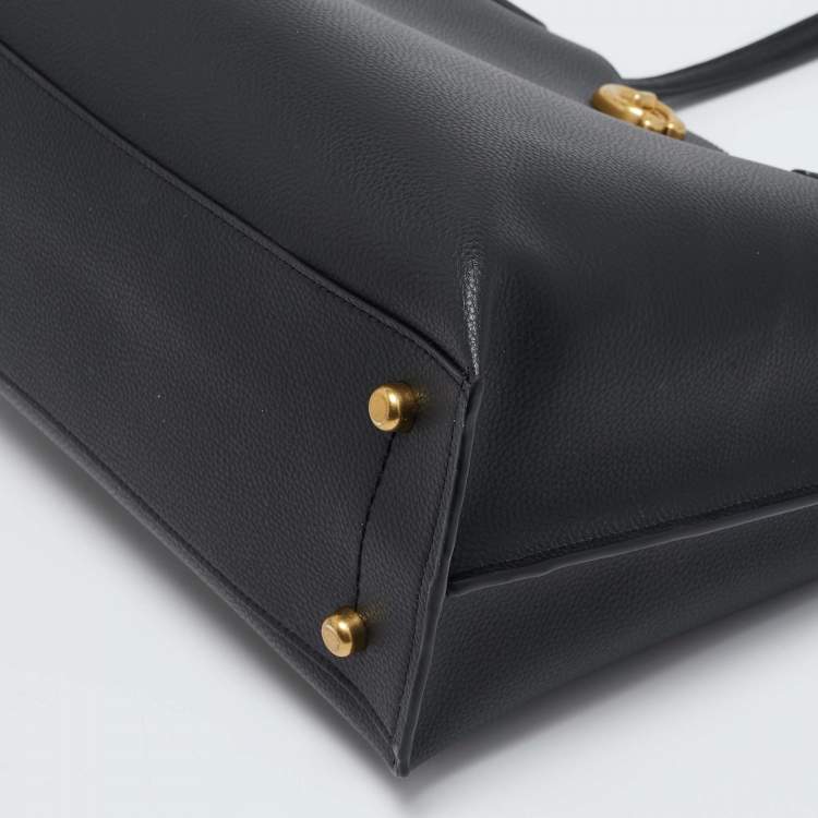 Pre Owned Coach Black Leather Willow Tote