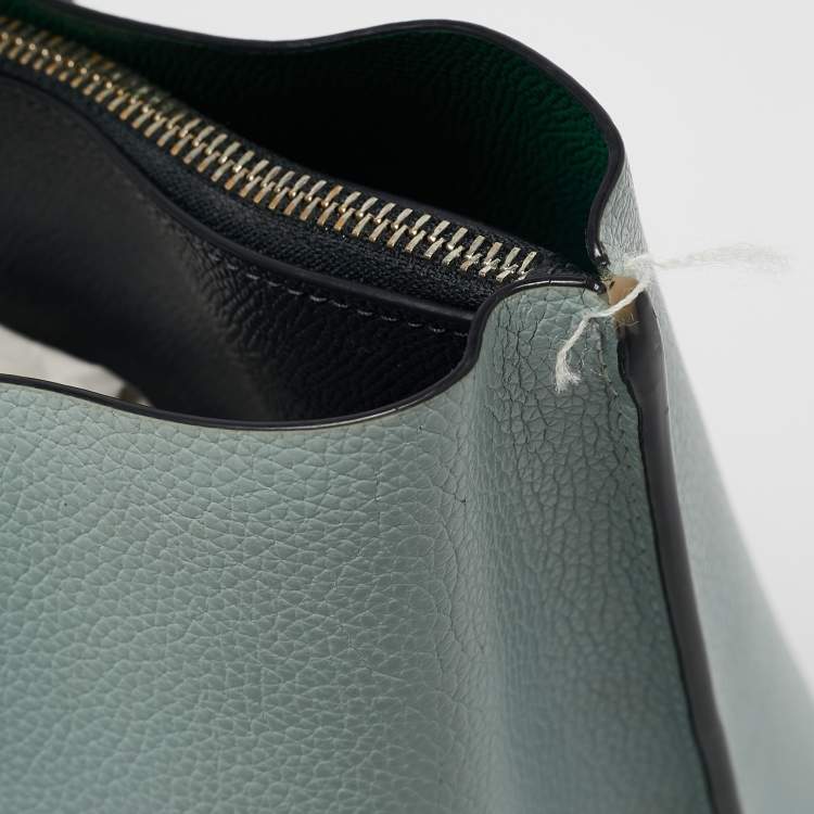 Pre Owned Coach Light Green Leather Molly Shopper Tote