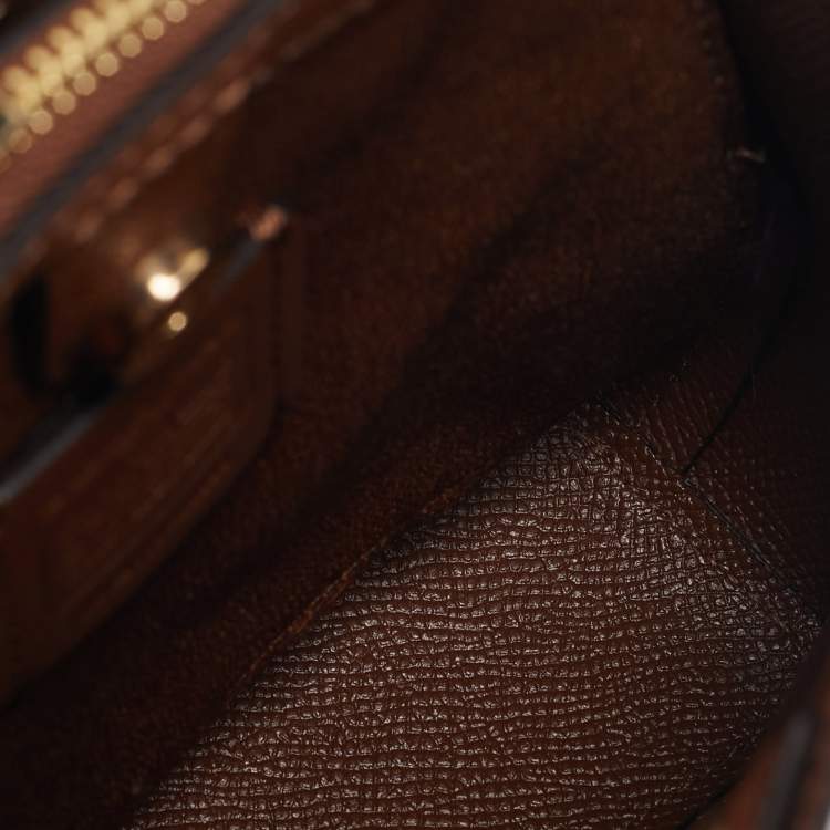 Pre Owned Coach Beige Signature Coated Canvas and Leather Mini Radial Rainbow Town Bucket Bag