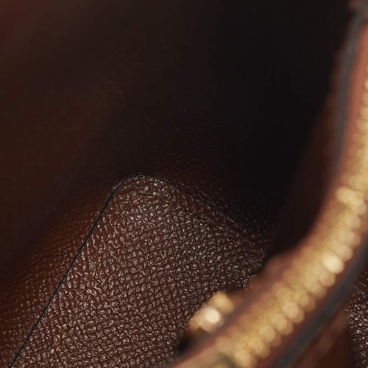 Pre Owned Coach Beige Signature Coated Canvas and Leather Mini Radial Rainbow Town Bucket Bag