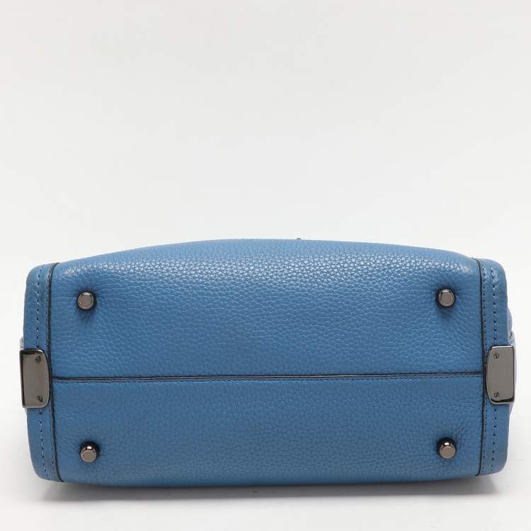 Pre Owned Coach Blue Leather Swagger Satchel