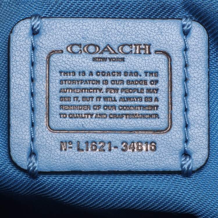 Pre Owned Coach Blue Leather Swagger Satchel