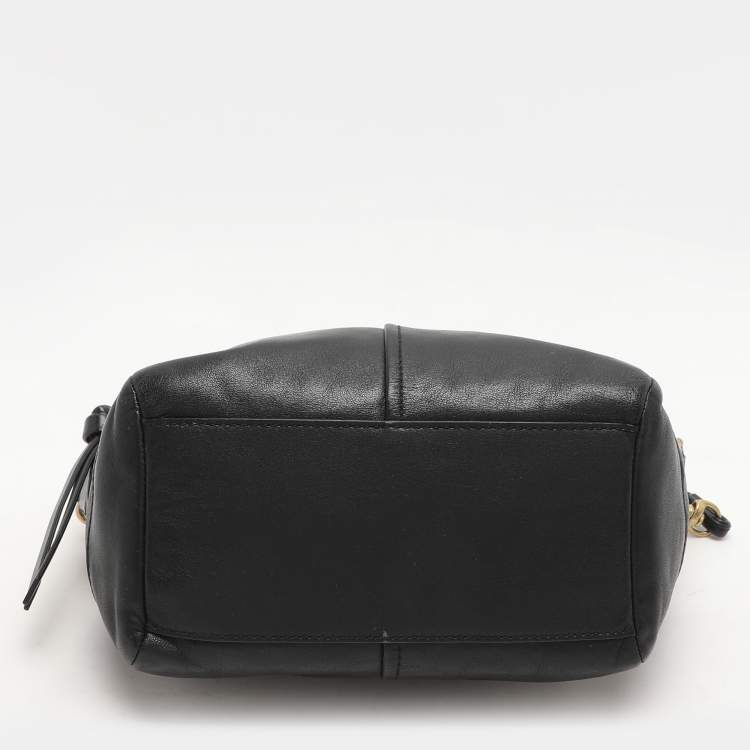 Pre Owned Coach Black Leather Crossbody Bag