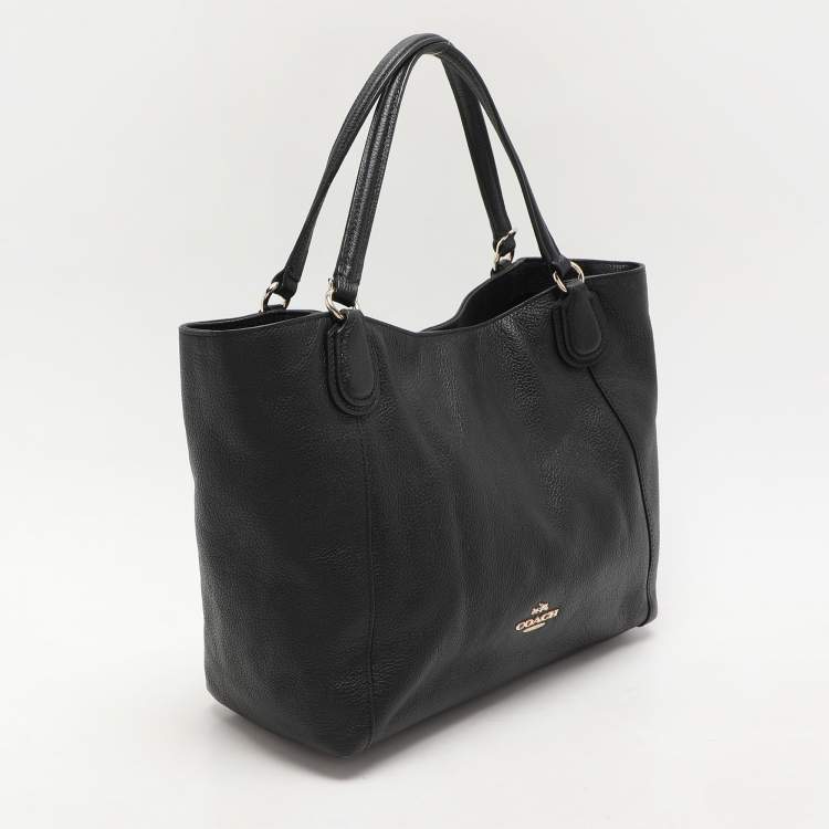 Pre Owned Coach Black Leather Edie Tote