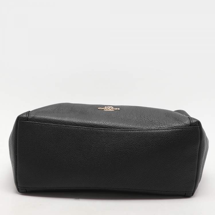 Pre Owned Coach Black Leather Edie Tote