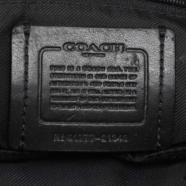 Pre Owned Coach Black Leather Fulton Satchel