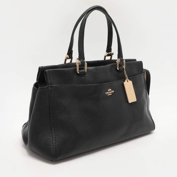 Pre Owned Coach Black Leather Fulton Satchel