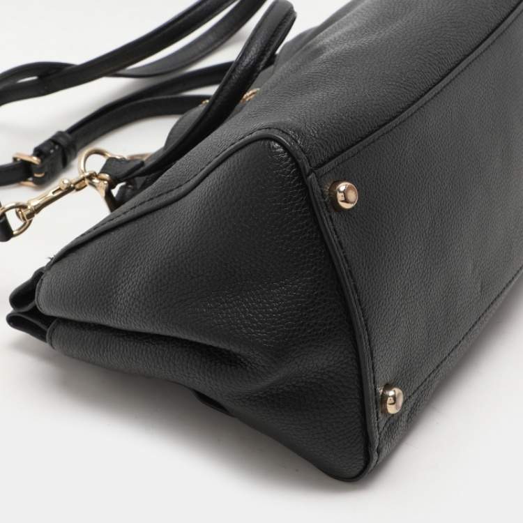Pre Owned Coach Black Leather Fulton Satchel