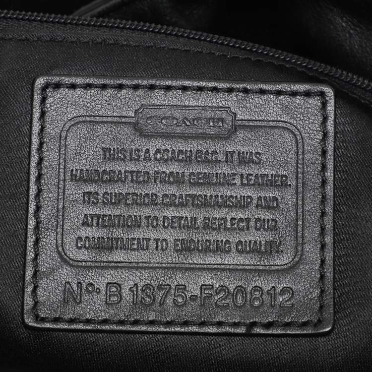 Pre Owned Coach Black Leather Alexandra Tote