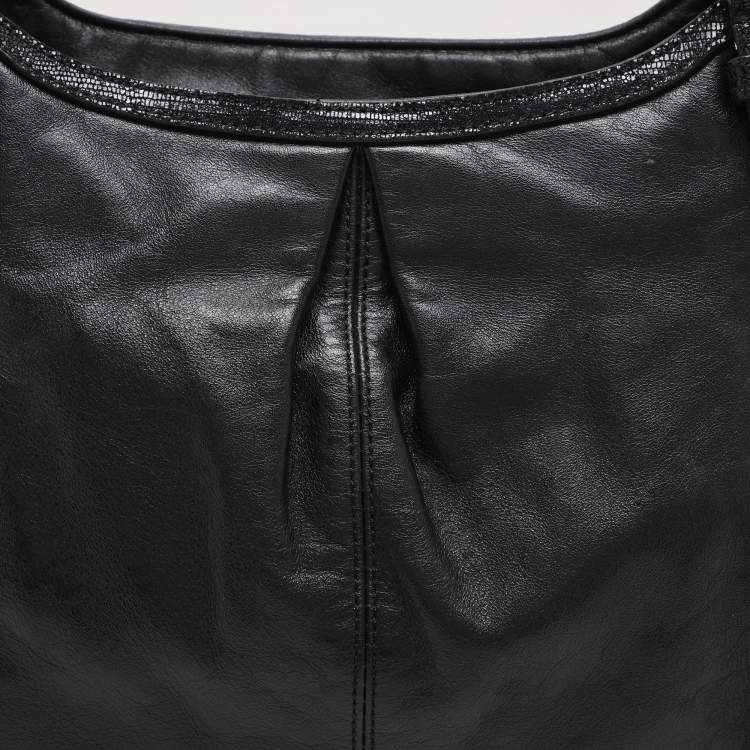 Pre Owned Coach Black Leather Alexandra Tote