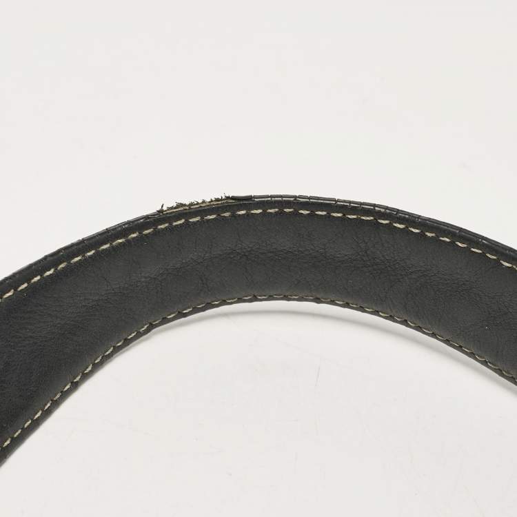 Pre Owned Coach Black Leather Flap Shoulder Bag