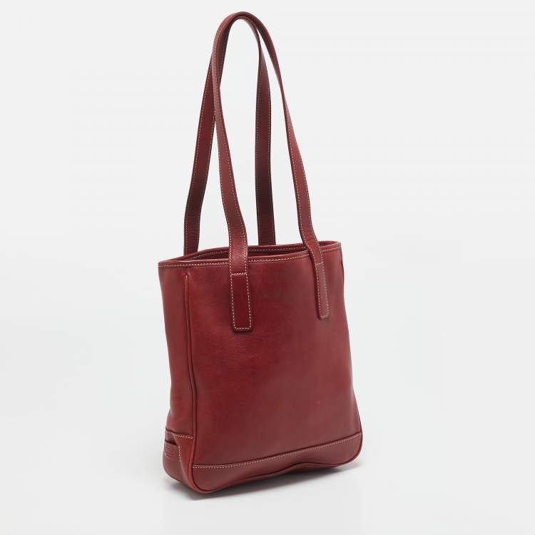 مملوكة مسبقًا Coach Red Leather Hampton Market Lunch Tote
