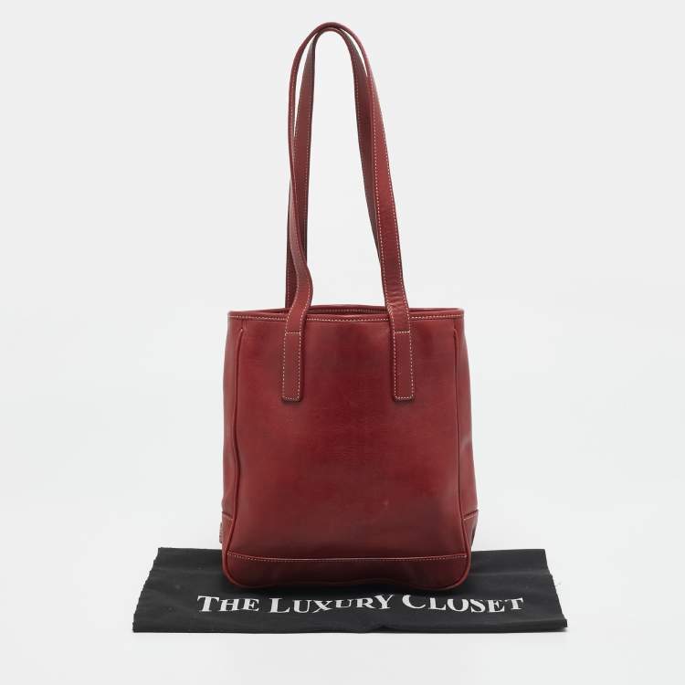 مملوكة مسبقًا Coach Red Leather Hampton Market Lunch Tote