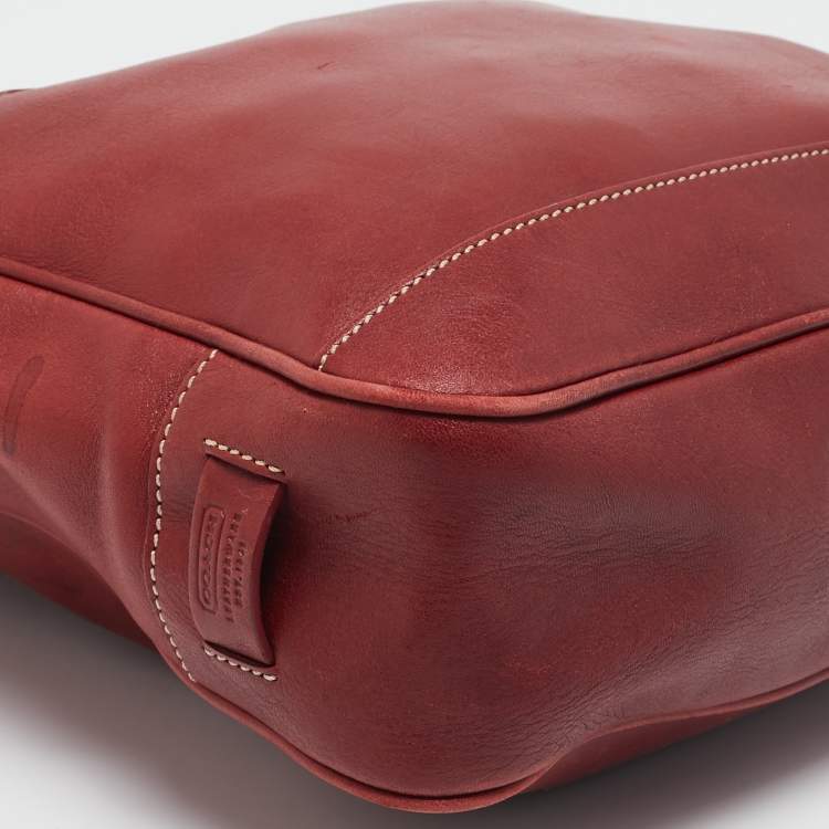 مملوكة مسبقًا Coach Red Leather Hampton Market Lunch Tote