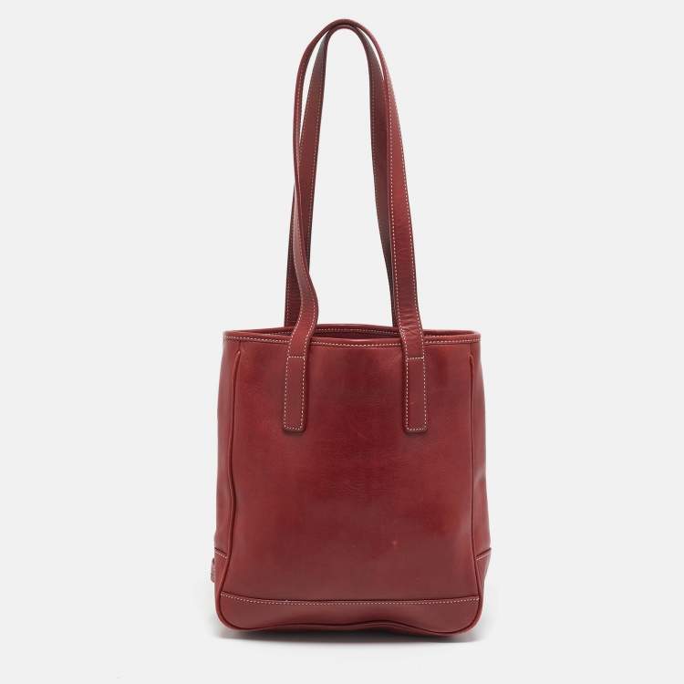 مملوكة مسبقًا Coach Red Leather Hampton Market Lunch Tote