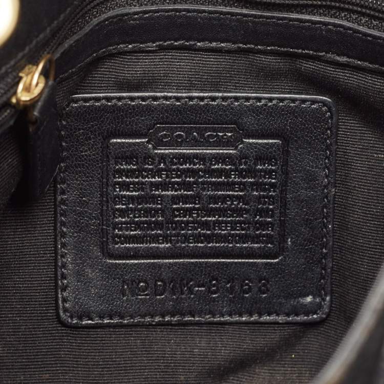 Pre Owned Coach Black Calfhair and Leather Hobo