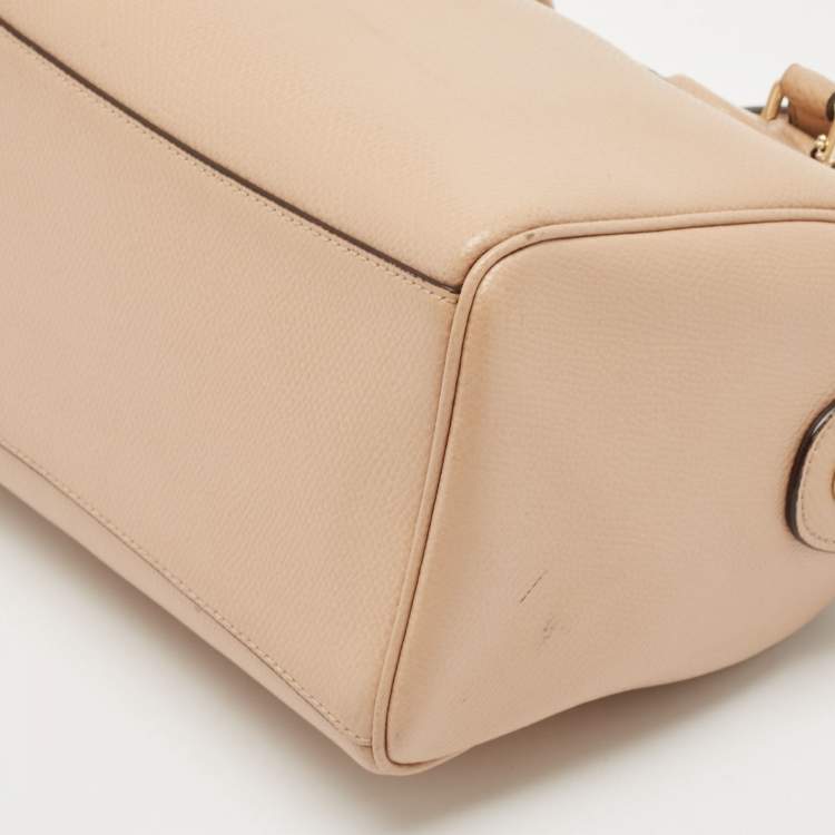 مملوكة مسبقًا Coach Beige Leather Mini Bennett Satchel