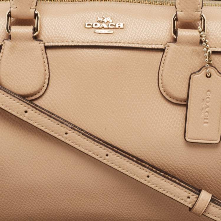 مملوكة مسبقًا Coach Beige Leather Mini Bennett Satchel