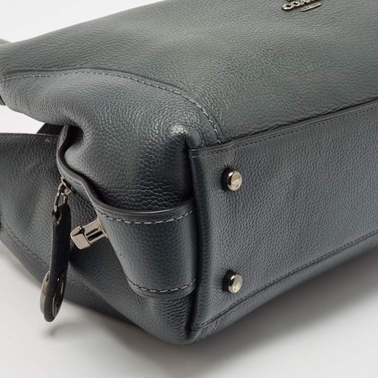 Pre Owned Coach Dark Green Leather Edie 31 Shoulder Bag