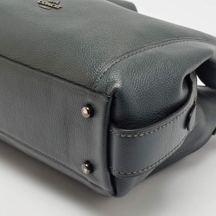 Pre Owned Coach Dark Green Leather Edie 31 Shoulder Bag