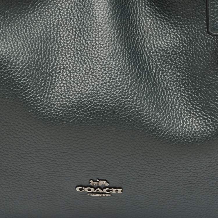 Pre Owned Coach Dark Green Leather Edie 31 Shoulder Bag