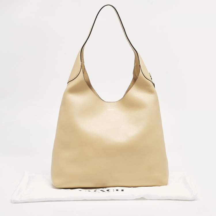 Pre Owned Coach Tan Leather Brooklyn 39 Shoulder Bag
