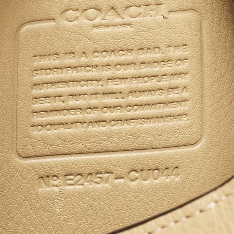 Pre Owned Coach Tan Leather Brooklyn 39 Shoulder Bag