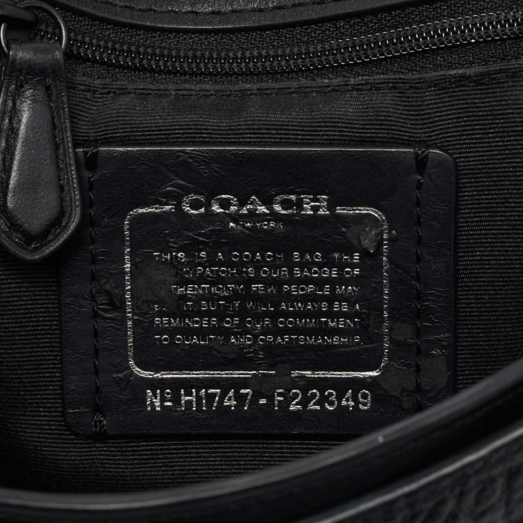 Pre Owned Coach Black Leather and Suede Faye Crossbody Bag